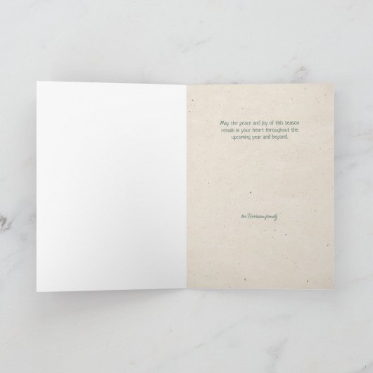 ハッピーホリデーパーソナライズされた気持ち&シグネチャー カード (内部)