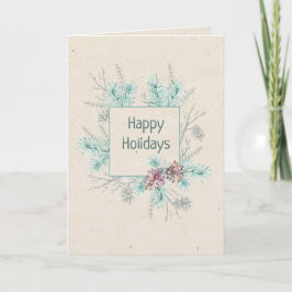 ハッピーホリデーパーソナライズされた気持ち&シグネチャー カード