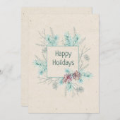 ハッピーホリデーパーソナライズされた気持ち&シグネチャー シーズンカード (正面/裏面)