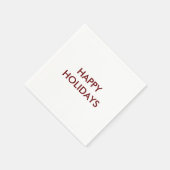 ハッピーホリデーパーソナライズされた スタンダードカクテルナプキン (角)