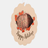 ハッピーホリデービーフブリスケットユダヤ料理 オーナメントカード (右)