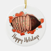 ハッピーホリデービーフブリスケットユダヤ料理 セラミックオーナメント (正面)