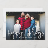 ハッピーホリデーファミリークリスマスホリデーカード シーズンカード (正面)
