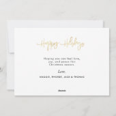 ハッピーホリデーファミリークリスマスホリデーカード シーズンカード (裏面)