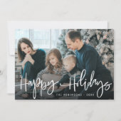ハッピーホリデーファミリークリスマスホリデーカード シーズンカード (正面)