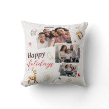 ハッピーホリデーファミリーフォトコラージュカード