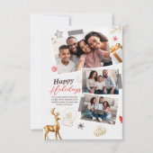 ハッピーホリデーファミリーフォトコラージュカード サンキューカード (正面)