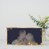 ハッピーホリデーフェイク金ゴールド雪 シーズンカード (スタンド正面)