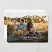 ハッピーホリデーフォトカード エンクロージャーカード (正面/裏面)