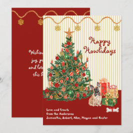 ハッピーホリデーフランスのブルドッグツリープレゼント