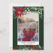 ハッピーホリデーフローラリース雪写真 シーズンカード (正面)