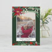 ハッピーホリデーフローラリース雪写真 シーズンカード (スタンド正面)