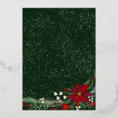 ハッピーホリデーフローラリース雪写真 箔シーズンカード (裏面)