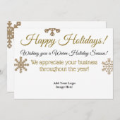 ハッピーホリデープロフェッショナルカスタムビジネスカード シーズンカード (正面/裏面)