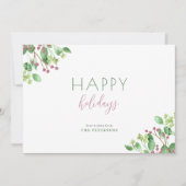 ハッピーホリデーミニマルモダンリスト シーズンカード (正面)