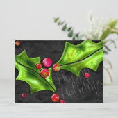 ハッピーホリデーメタリックルフィングホリーデザイン シーズンカード (スタンド正面)