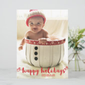 ハッピーホリデーメッセージ付きフォトカード シーズンカード (スタンド正面)