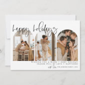 ハッピーホリデーモダンアーチフォトチャストマスカード シーズンカード (正面)