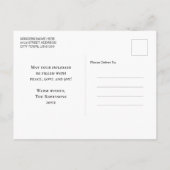 ハッピーホリデーモダンエレガントスタイリッシュ写真 シーズンポストカード (裏面)