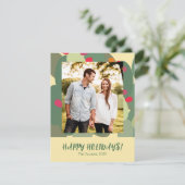 ハッピーホリデーモダンクリスマス・ホリデー シーズンカード (スタンド正面)