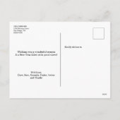 ハッピーホリデーモダンシンプル家族のフォトメモリ シーズンポストカード (裏面)