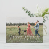 ハッピーホリデーモダンスクリプトフォト2カード (スタンド正面)