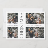 ハッピーホリデーモダンファミリーフォトクリスマスカード シーズンカード (正面)