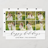 ハッピーホリデーモダンフォトコラージカード シーズンカード (正面/裏面)