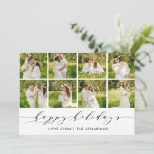 ハッピーホリデーモダンフォトコラージカード シーズンカード (スタンド正面)