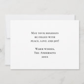 ハッピーホリデーモダンミニマルシンプルリスト シーズンカード (裏面)