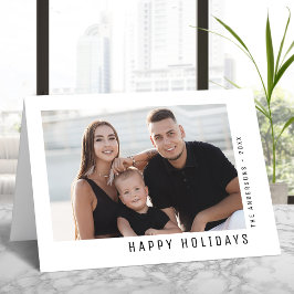 ハッピーホリデーモダンミニマルシンプルリスト シーズンカード