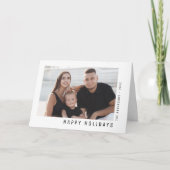 ハッピーホリデーモダンミニマルシンプルリスト シーズンカード (正面)