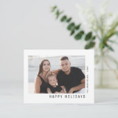 ハッピーホリデーモダンミニマルシンプルリスト シーズンポストカード (スタンド正面)