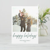 ハッピーホリデーモダンミニマル写真 シーズンカード (スタンド正面)