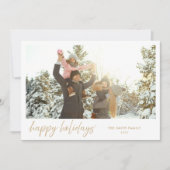 ハッピーホリデーモダンミニマル写真 シーズンカード (正面)