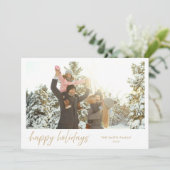 ハッピーホリデーモダンミニマル写真 シーズンカード (スタンド正面)