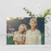 ハッピーホリデーモダンミニマル写真 シーズンカード (スタンド正面)