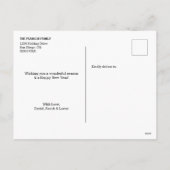 ハッピーホリデーモダンミニマル数々のフォトグリッド シーズンポストカード (裏面)