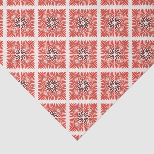 ハッピーホリデーモダンレッドはっきりしたフローラ 薄葉紙 (詳細)