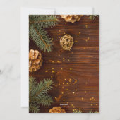 ハッピーホリデーモダン写真素朴クリスマスカード シーズンカード (裏面)