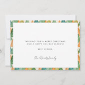 ハッピーホリデーモダン家族の写真クリスマス シーズンカード (裏面)