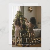 ハッピーホリデーモダン金ゴールド シーズンカード (正面)