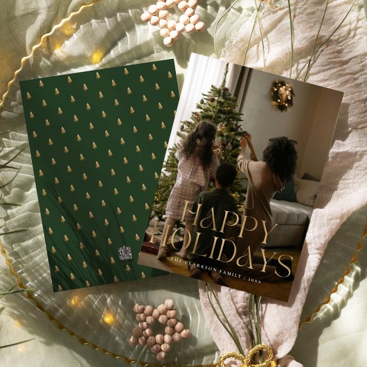 ハッピーホリデーモダン金ゴールド シーズンカード
