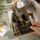 ハッピーホリデーモダン金ゴールド シーズンカード