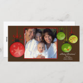 ハッピーホリデーユニーククリスマスオルメンズフォトカー シーズンカード (正面/裏面)