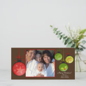 ハッピーホリデーユニーククリスマスオルメンズフォトカー シーズンカード (スタンド正面)