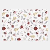 ハッピーホリデーラッピング紙フラットシートセット3 ラッピングペーパーシート (正面)