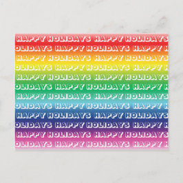 ハッピーホリデーレインボーカラーゲイプライドlgbt lgbtq ポストカード