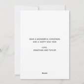 ハッピーホリデーレインボースクリプトLGBTカップルの写真 シーズンカード (裏面)