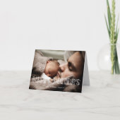 ハッピーホリデーレトロアールデコスクリプトフォト シーズンカード (正面)